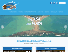 Tablet Screenshot of bungalowsballena.com